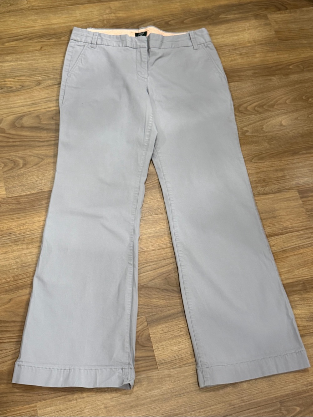 J. Crew Factory City Fit Women’s Light Gray Wide-Leg Chinos